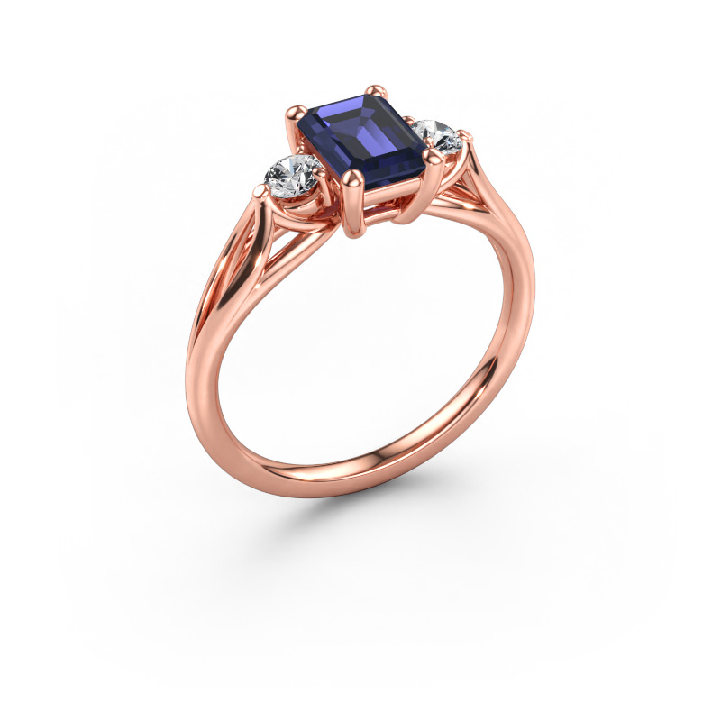 Bild av Förlovningsring Amie EME 585 roséguld Safir 7x5 mm