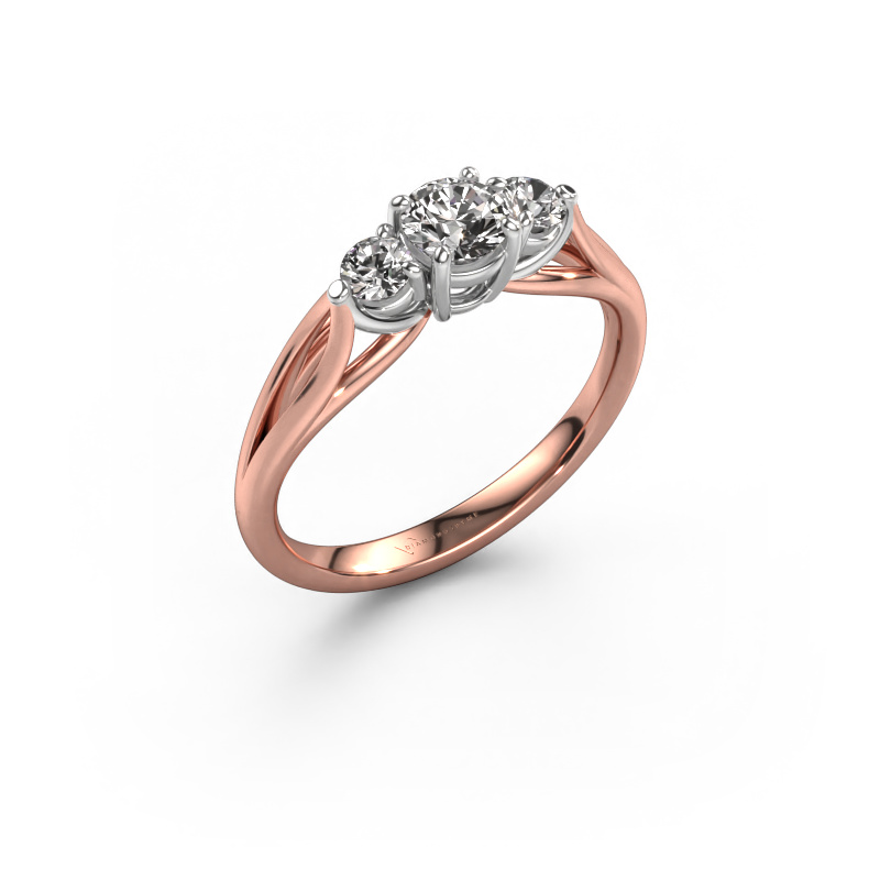 Image de Bague de fiançailles Amie RND 585 or rose Diamant 0.60 crt