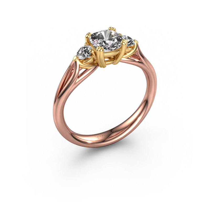 Image of Engagement ring Amie cus 585 rose gold Diamond 1.20 crt