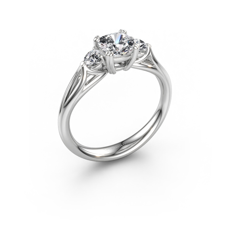 Immagine di Anello di fidanzamento Amie cus 950 platino Diamante lab grown 1.20 crt
