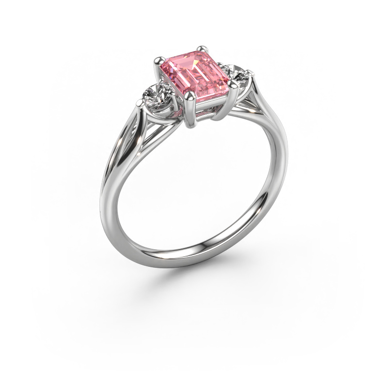 Bild von Verlobungsring Amie EME 950 Platin Rosa Labordiamant 7x5 mm