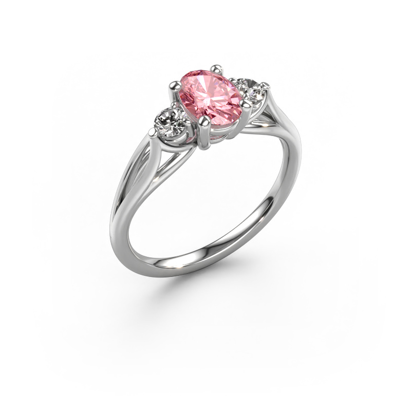 Bild von Verlobungsring Amie OVL 950 Platin Rosa Labordiamant 7x5 mm
