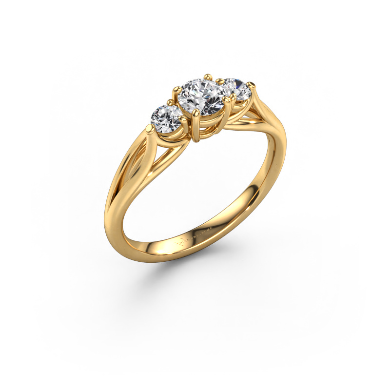 Image of Engagement ring Amie RND Gold, 14 Carat Diamond 0.4000 ct (± 4.7 mm)