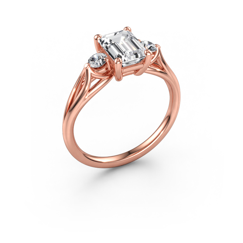 Immagine di Anello di fidanzamento Amie EME 585 oro rosa Diamante 1.70 crt