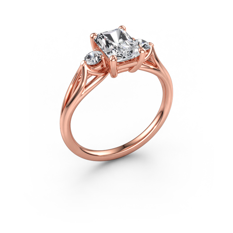 Immagine di Anello di fidanzamento Amie RAD 585 oro rosa Diamante 1.70 crt