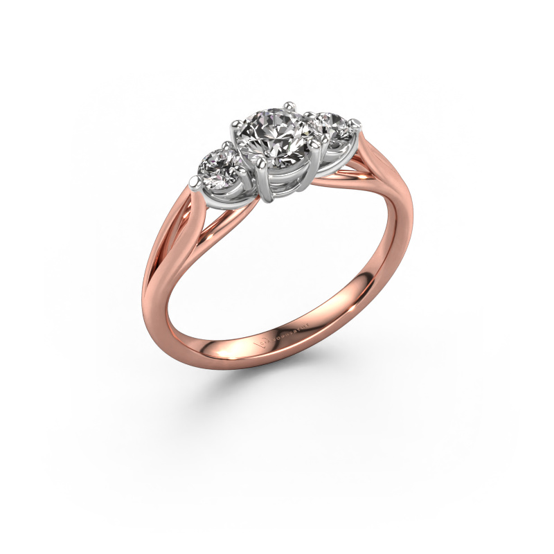 Image de Bague de fiançailles Amie RND 585 or rose Diamant 0.70 crt