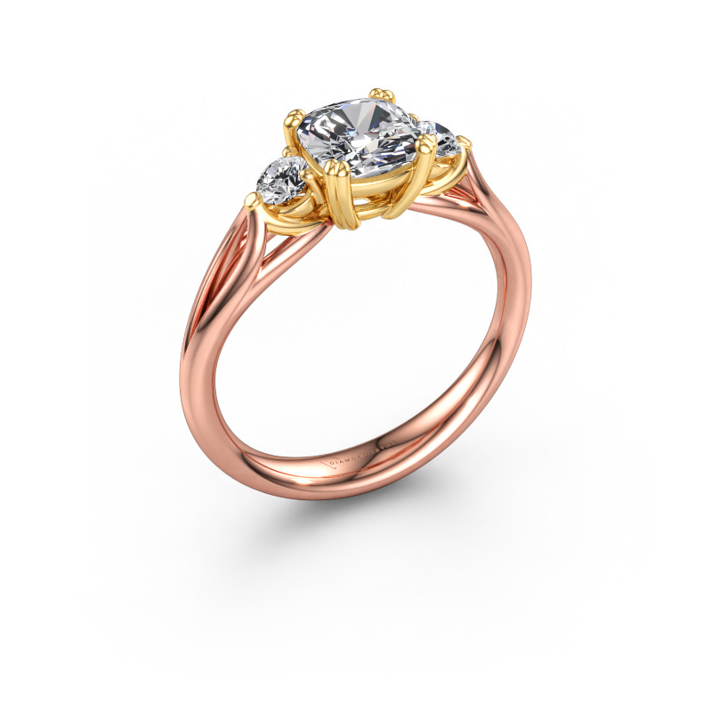 Afbeelding van Verlovingsring Amie cus 585 rosé goud Lab-grown diamant 1.50 crt