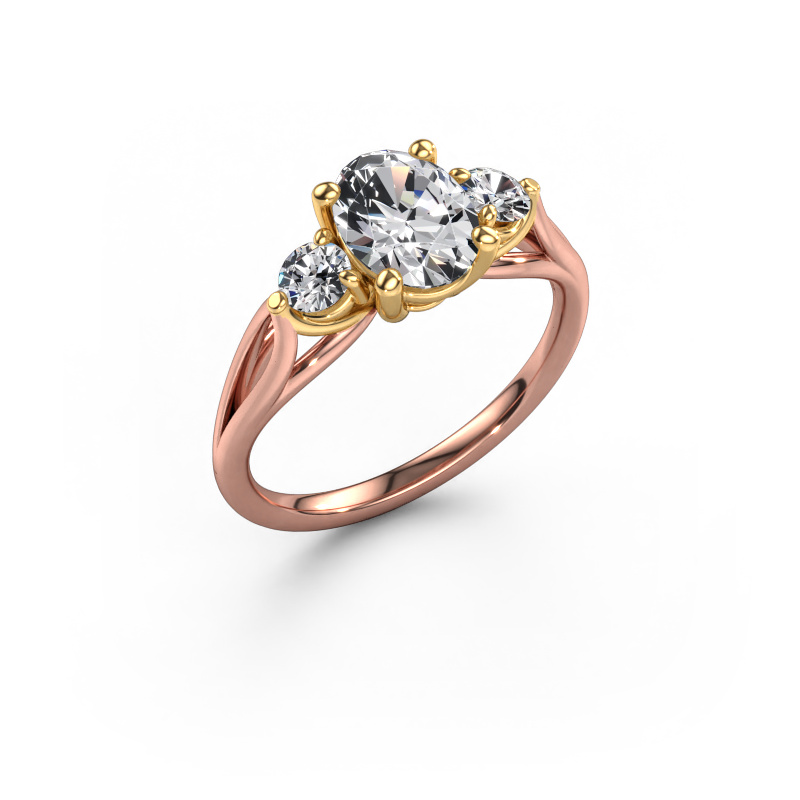 Bild von Verlobungsring Amie OVL 585 Roségold Lab-grown Diamant 1.40 crt
