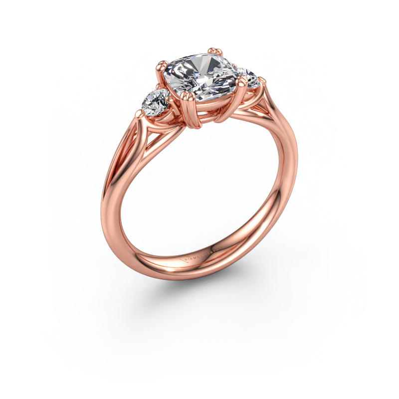 Immagine di Anello di fidanzamento Amie cus 585 oro rosa Diamante lab grown 1.70 crt