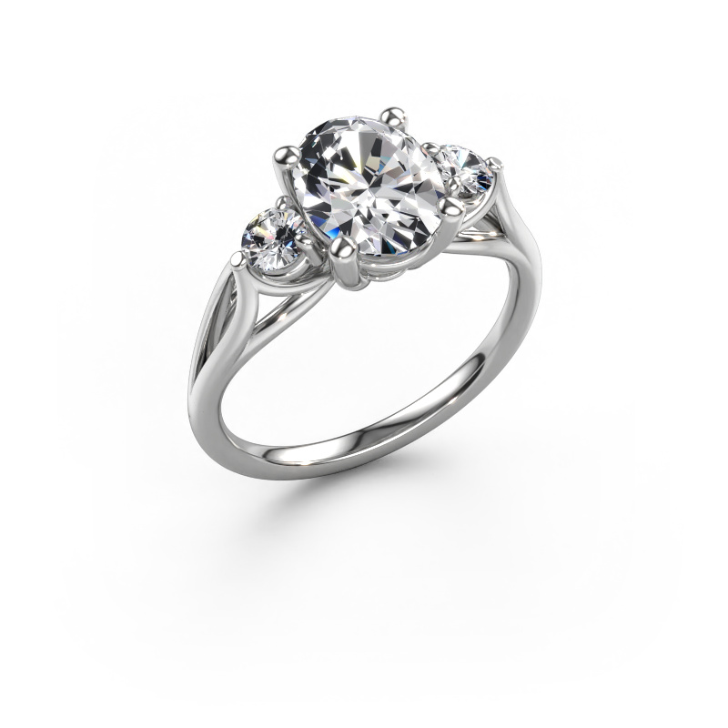 Bild von Verlobungsring Amie OVL 950 Platin Lab-grown Diamant 2.10 crt