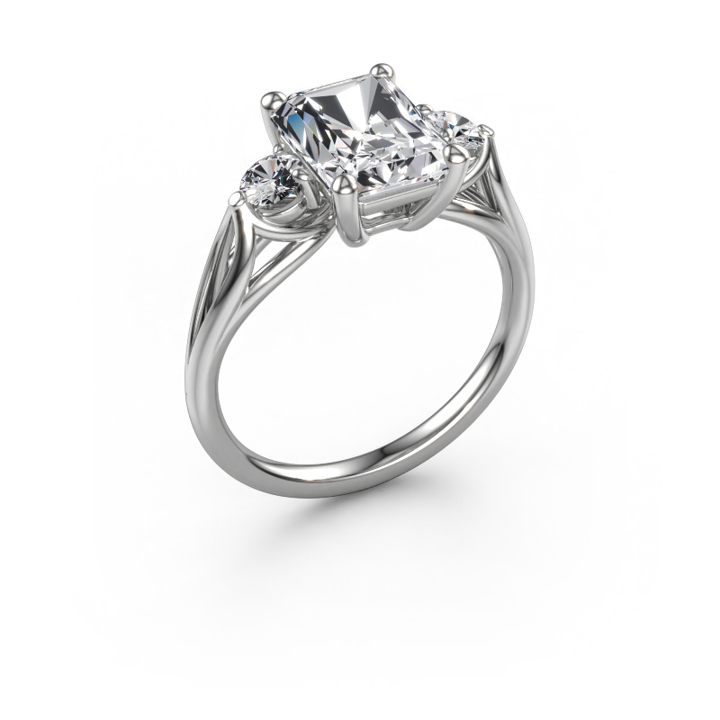 Bild von Verlobungsring Amie RAD 950 Platin Lab-grown Diamant 2.80 crt