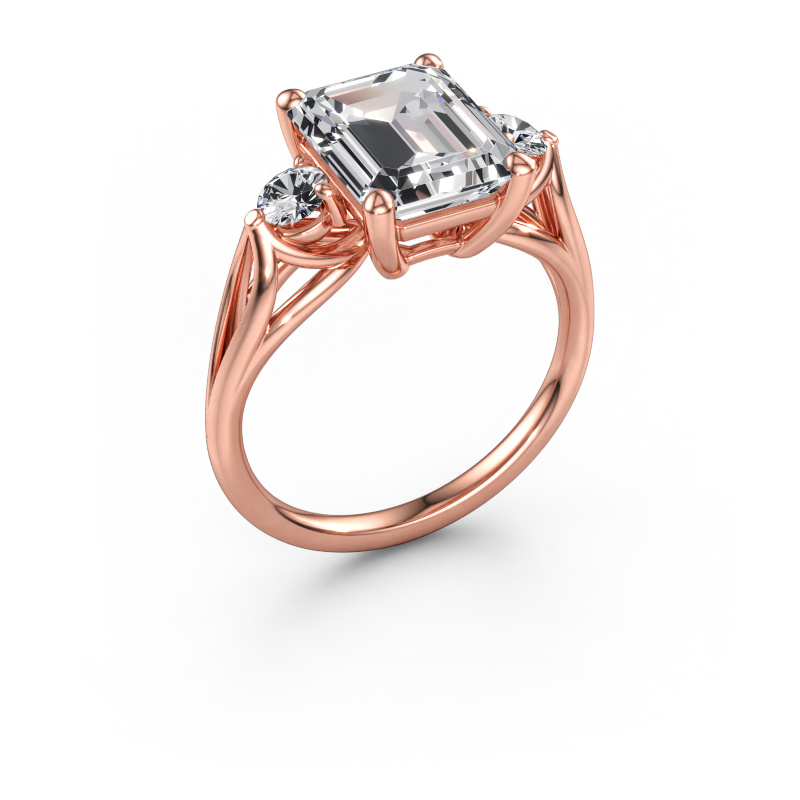 Immagine di Anello di fidanzamento Amie EME 585 oro rosa Diamante lab grown 3.80 crt