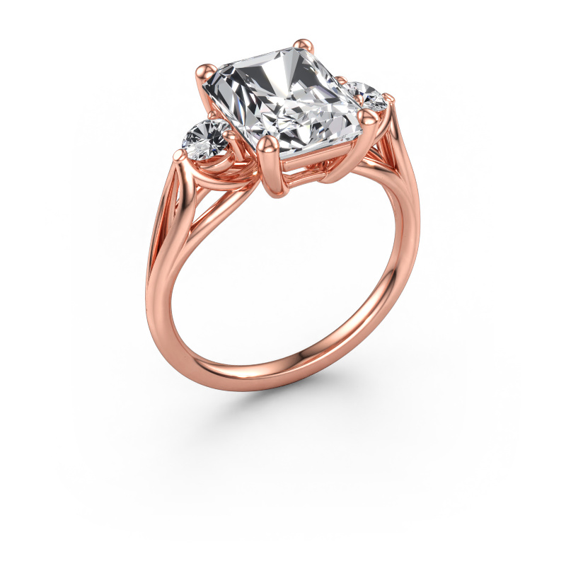 Immagine di Anello di fidanzamento Amie RAD 585 oro rosa Diamante lab grown 3.80 crt