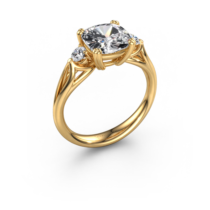 Image of Engagement ring Amie cus 585 gold Lab grown diamond 2.70 crt