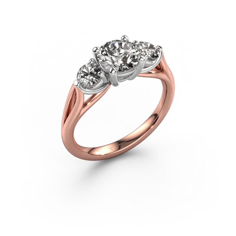 Image of Engagement ring Amie RND 585 rose gold Diamond 1.50 crt