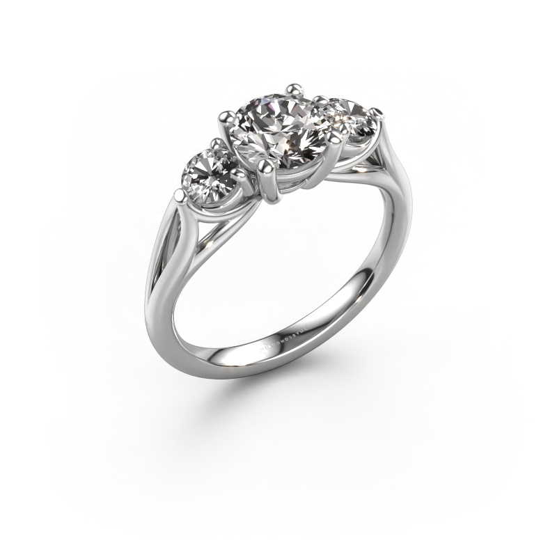 Image of Engagement ring Amie RND 585 white gold Diamond 1.50 crt