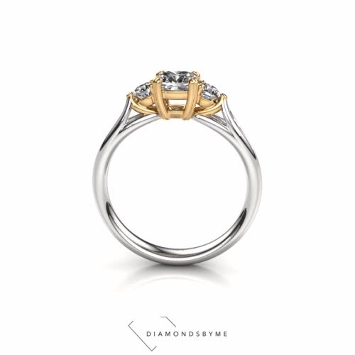 Afbeelding van Verlovingsring Amie cus 585 goud Bruine diamant 0.900 crt