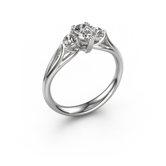 Afbeelding van Verlovingsring Amie per 950 platina Diamant 0.65 crt