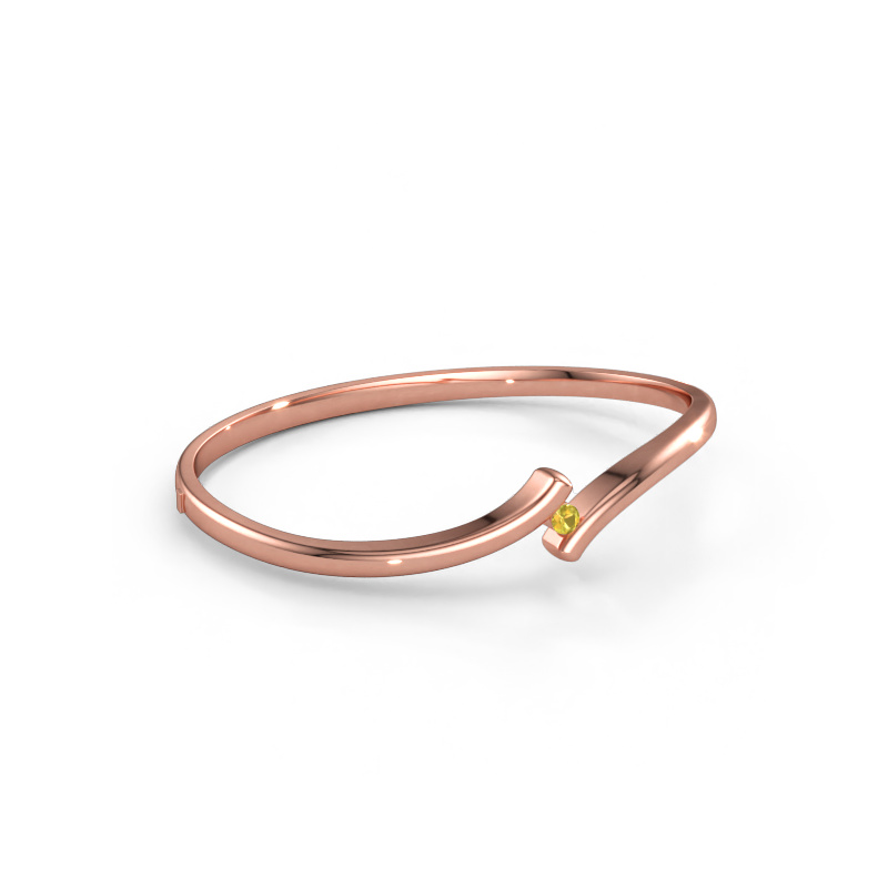 Immagine di Bracciale rigido Amy 585 oro rosa Zaffiro giallo 3.4 mm
