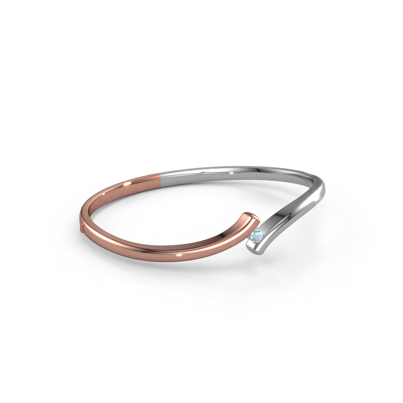 Image of Bangle Amy 585 rose gold Aquamarine 3.4 mm