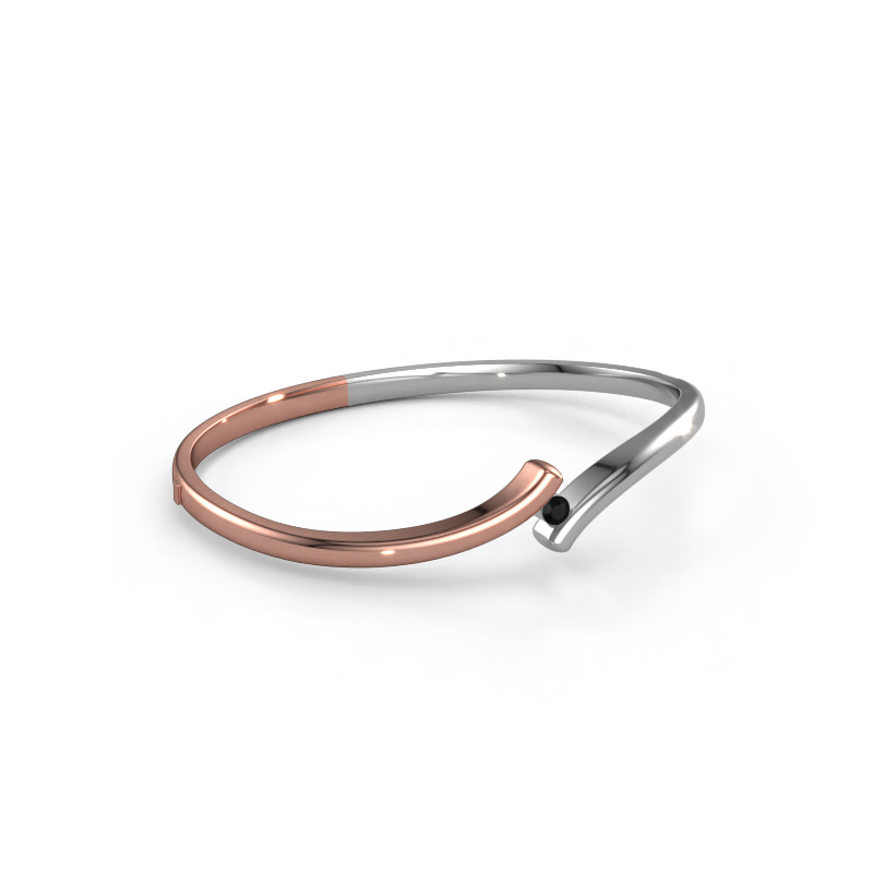 Image of Bangle Amy 585 rose gold Black diamond 0.18 crt