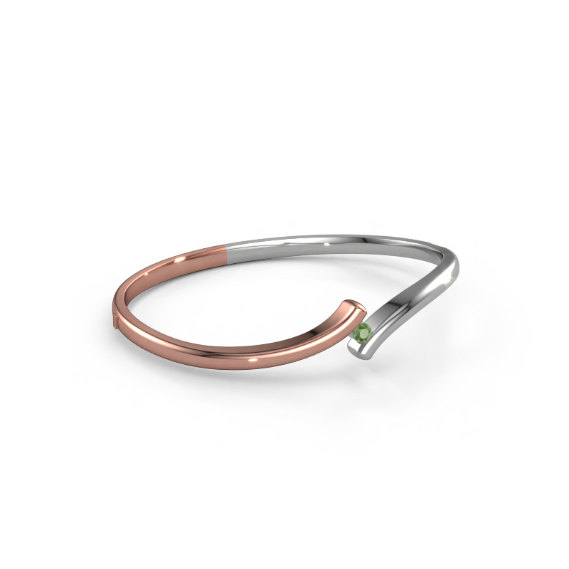 Image de Bracelet jonc Amy 585 or rose Vert tourmaline 3.4 mm