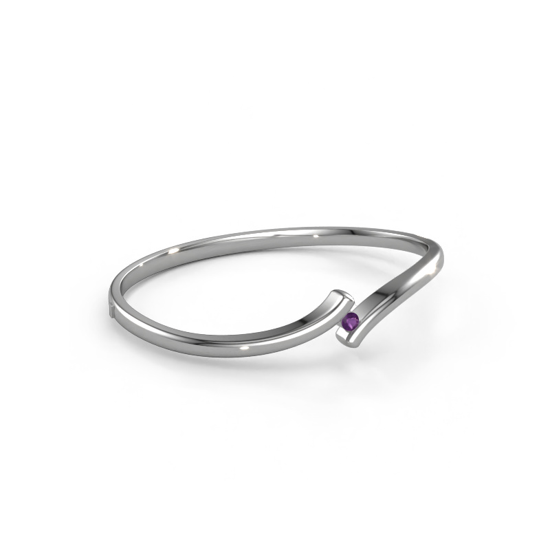 Image of Bangle Amy 585 white gold Amethyst 3.4 mm