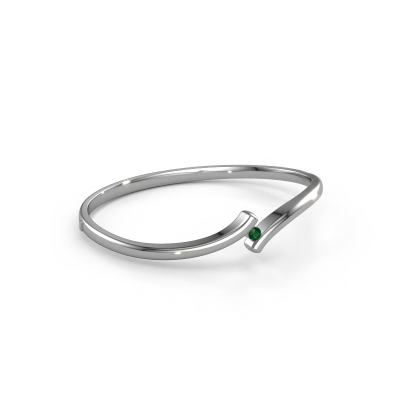 Image of Bangle Amy 585 white gold Emerald 3.4 mm
