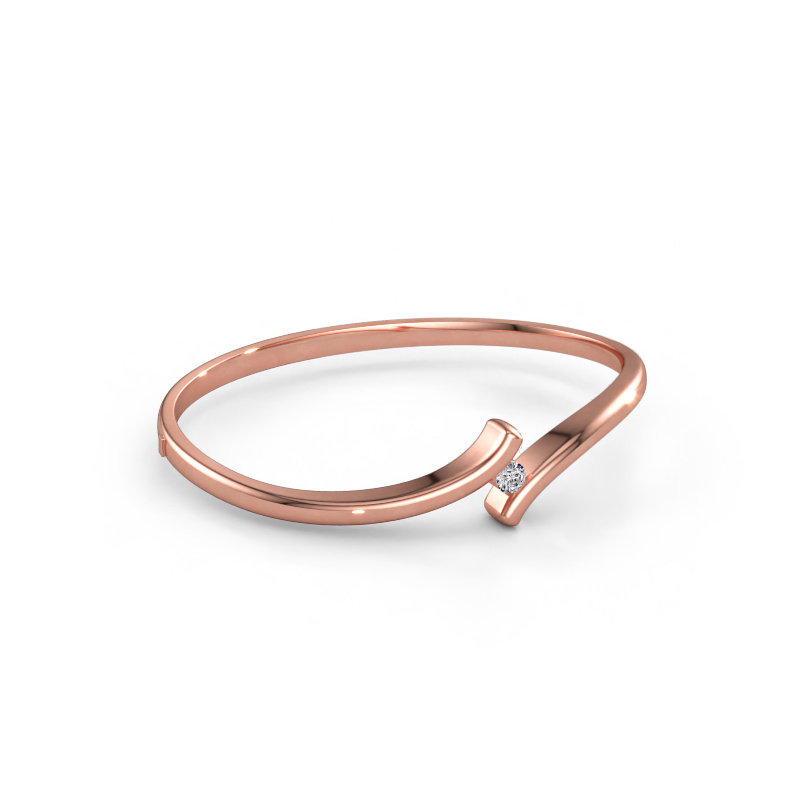 Immagine di Bracciale rigido Amy 585 oro rosa Diamante 0.25 crt