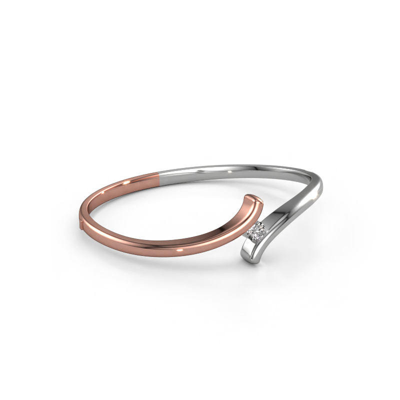 Image de Bracelet jonc Amy 585 or rose Diamant 0.50 crt