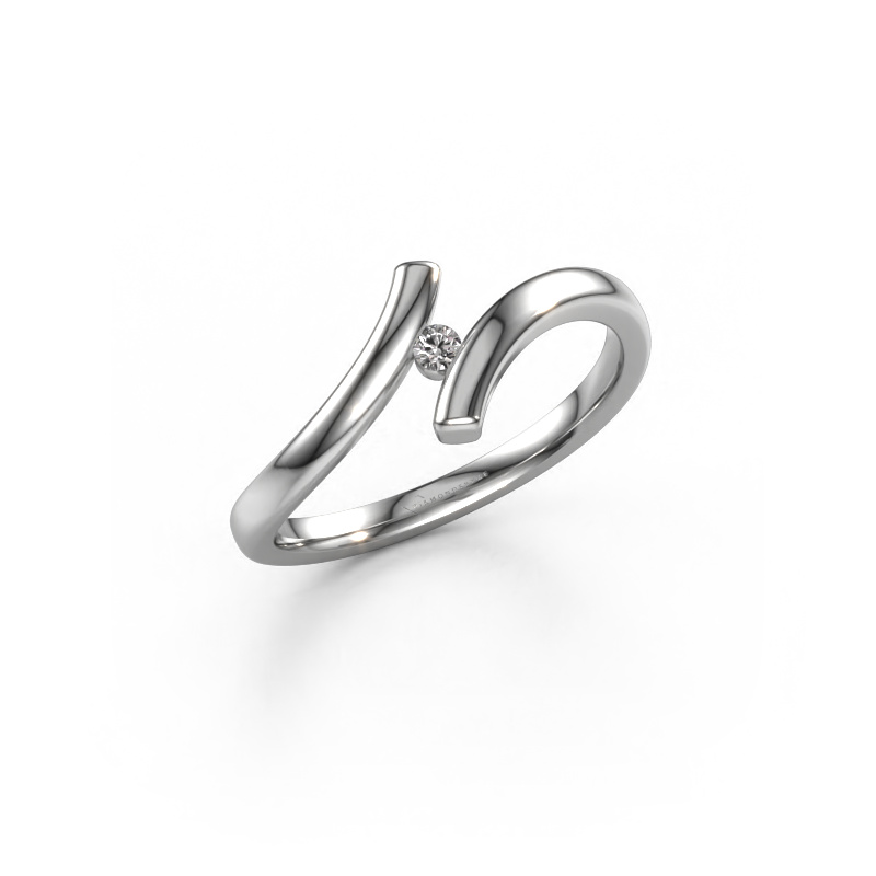 Image of Ring Amy 585 white gold Diamond 0.03 crt