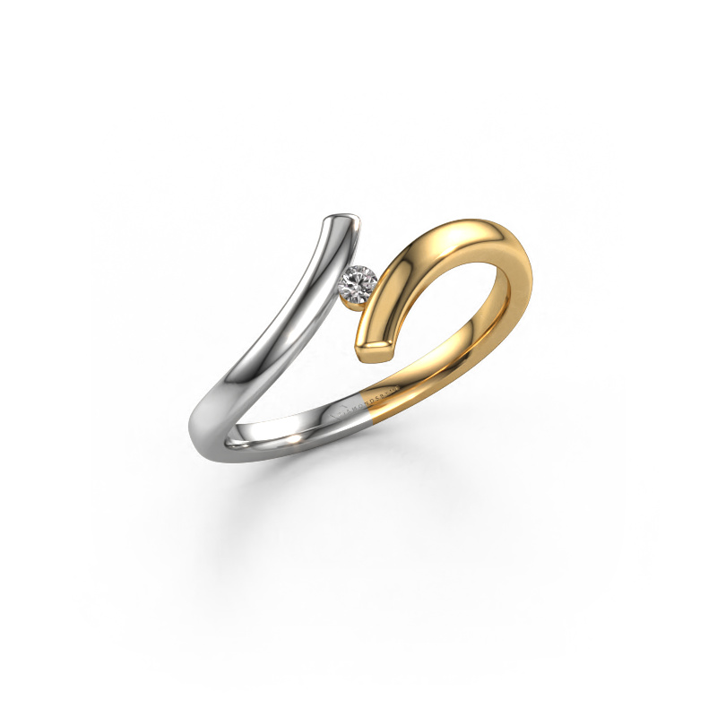 Image of Ring Amy 585 gold Diamond 0.03 crt