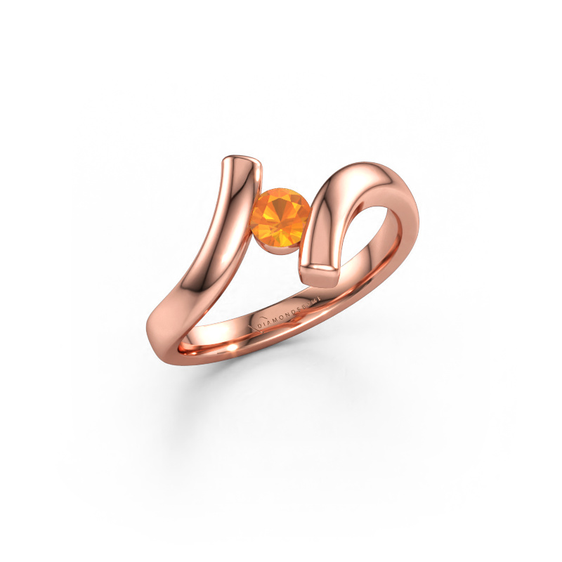Bild av Ring Amy 585 roséguld Citrin 4 mm