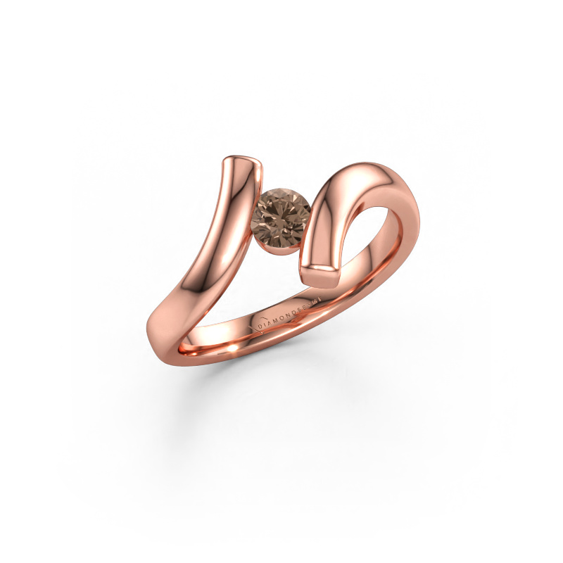 Bild av Ring Amy 585 roséguld Brun diamant 0.25 crt