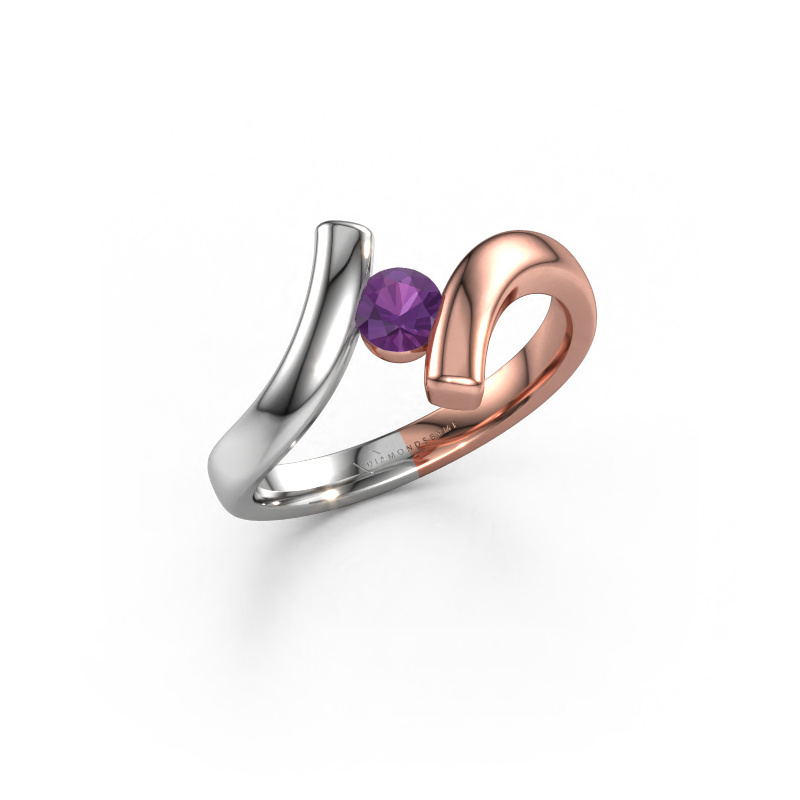 Image of Ring Amy 585 rose gold Amethyst 4 mm