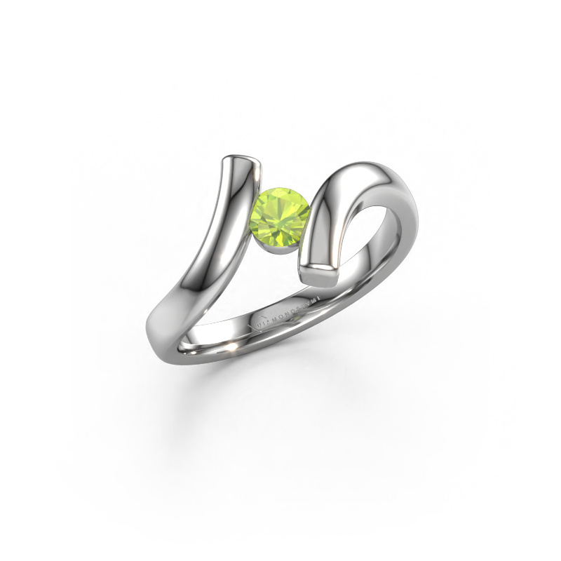 Image of Ring Amy 950 platinum Peridot 4 mm