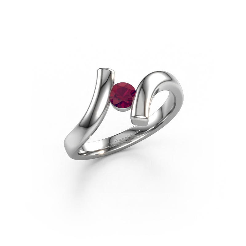 Image of Ring Amy 950 platinum Rhodolite 4 mm