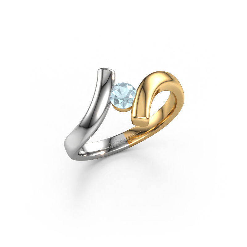Image of Ring Amy 585 gold Aquamarine 4 mm