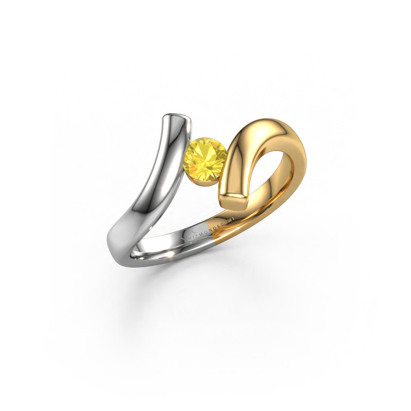 Image of Ring Amy 585 gold Yellow sapphire 4 mm
