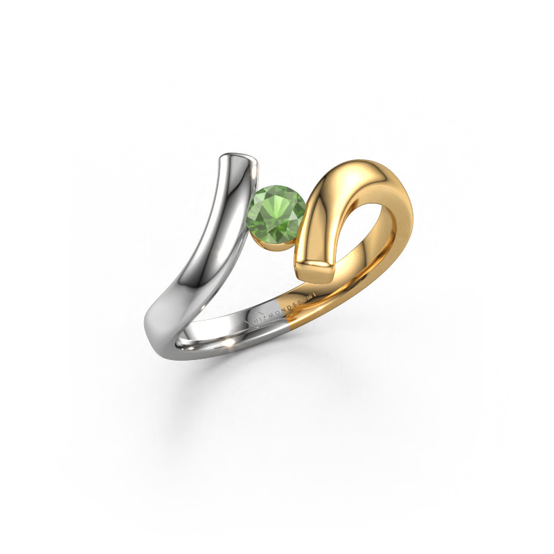 Bild von Ring Amy 585 Gold Turmalin grün 4 mm