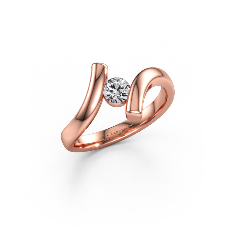 Bild av Ring Amy 585 roséguld Diamant 0.30 crt