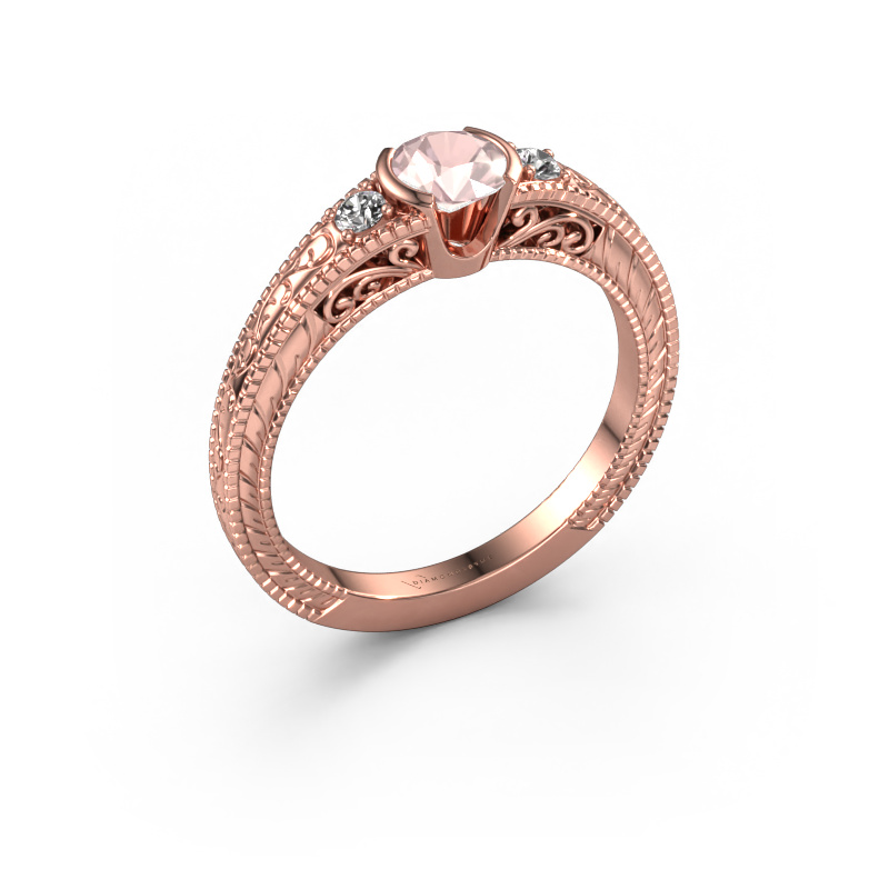 Image of Engagement ring Anamaria 585 rose gold Morganite champagne 5 mm