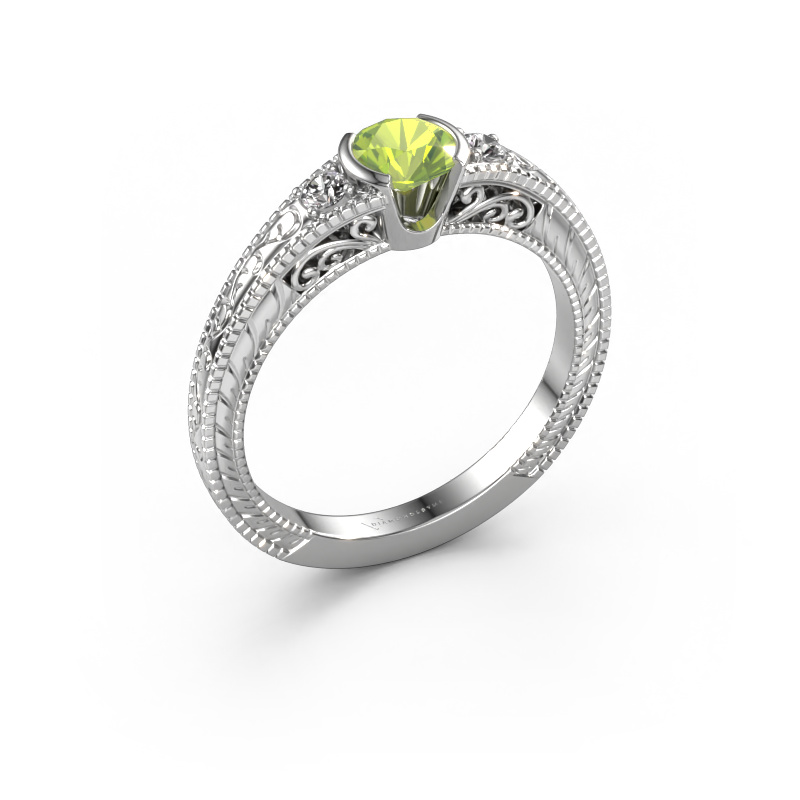 Image of Engagement ring Anamaria 585 white gold Peridot 5 mm