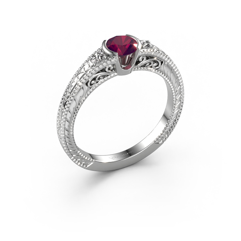Image of Engagement ring Anamaria 585 white gold Rhodolite 5 mm