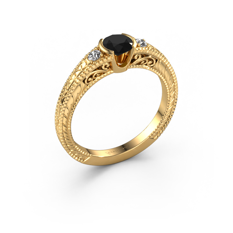Image of Engagement ring Anamaria 585 gold Black diamond 0.69 crt