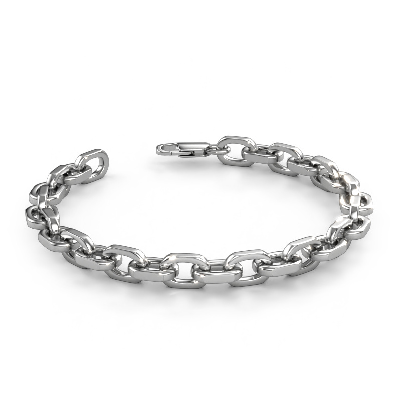 Image of Bracelet Anchor 1 8mm Solid - 585 white gold