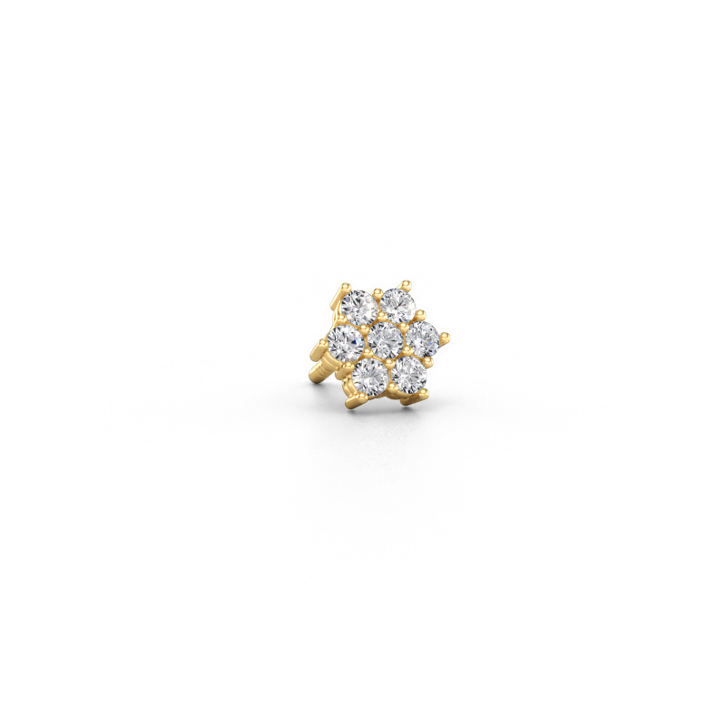 Image of Men's earring Andreas 585 gold Diamond 0.21 crt