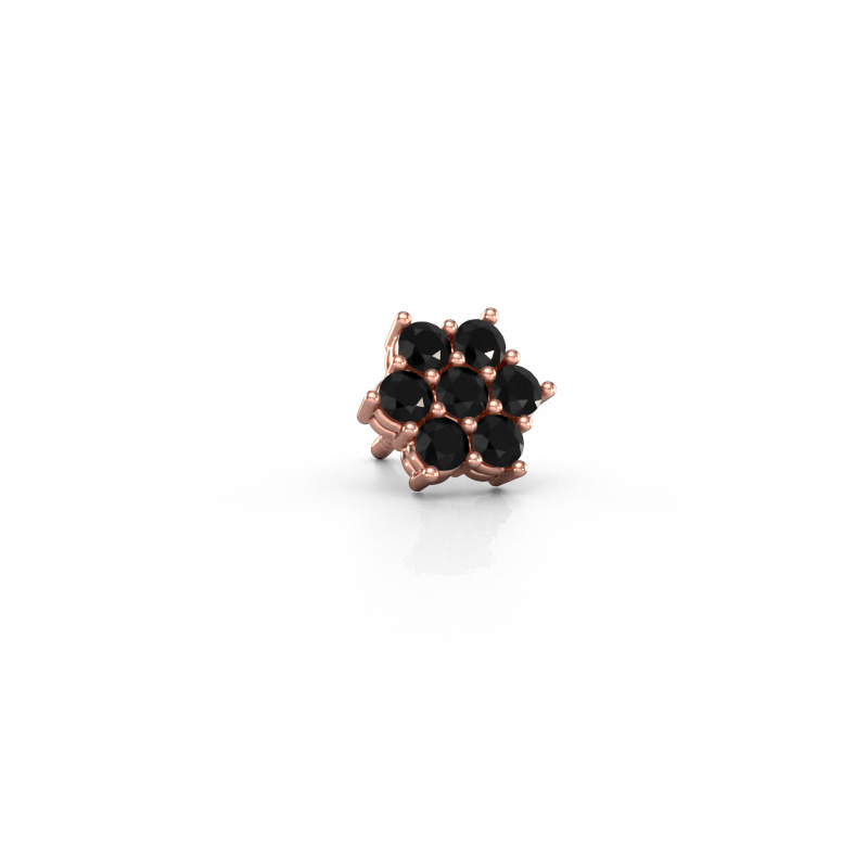 Image of Men's earring Andreas 585 rose gold Black diamond 0.462 crt