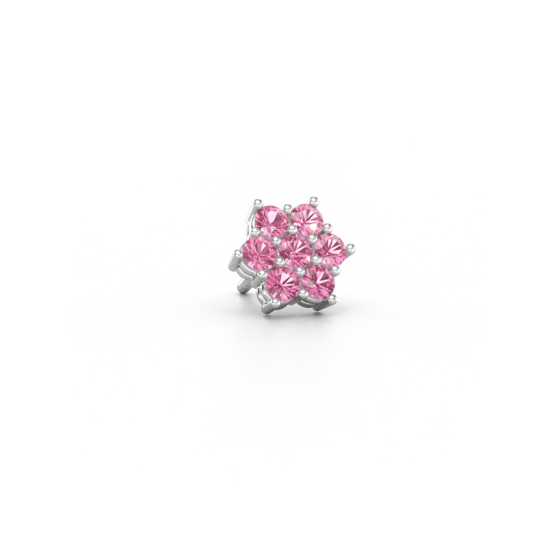 Immagine di Orecchino da uomo Andreas 950 platino Zaffiro rosa 2.4 mm