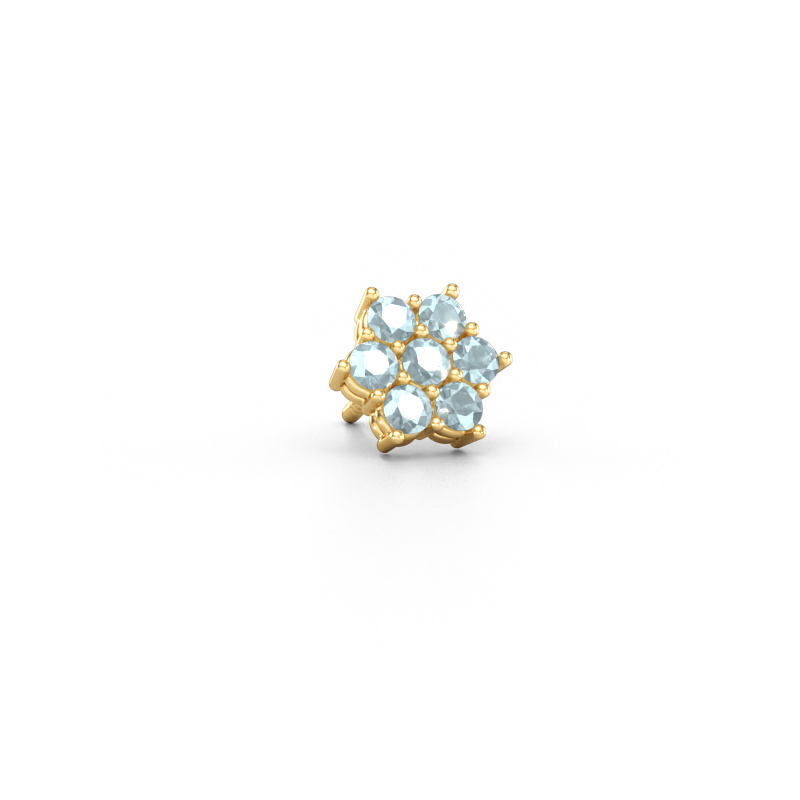 Afbeelding van Heren oorbel Andreas 585 goud Aquamarijn 2.4 mm